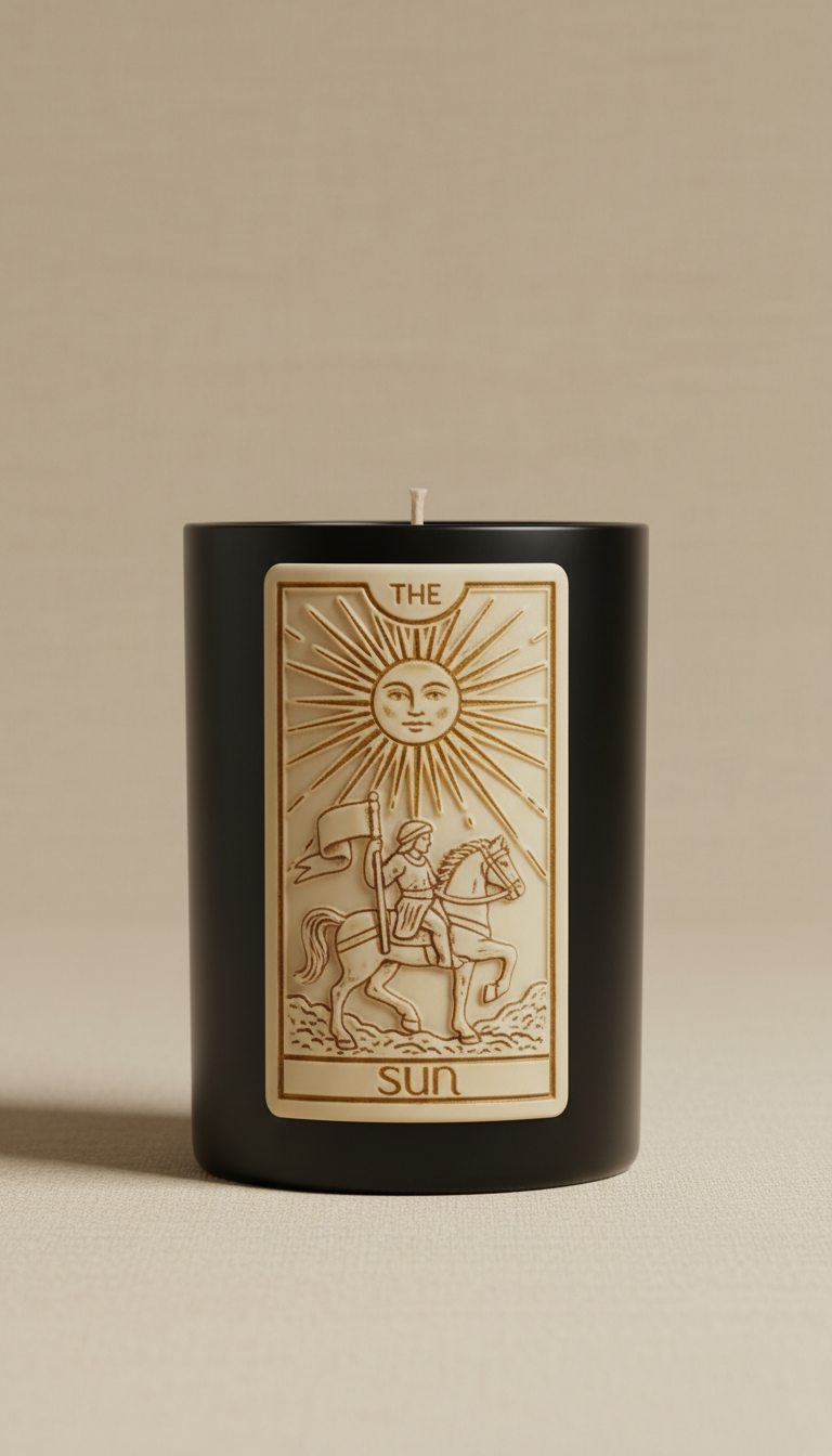 Tarot Candle with Smoky Quartz Infusion